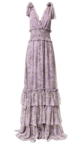 Alexis  Clemence Dress In Purple Bouquet