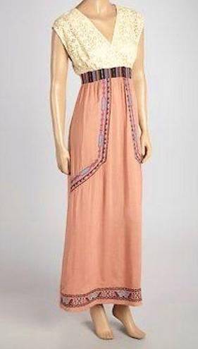 Flying Tomato  Women’s Lace and Embroidered Maxi Dress Junior size m