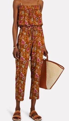 One Piece Xirena Jumpsuit Floral Printed Sydnee Orange  Jumpsuit Size M