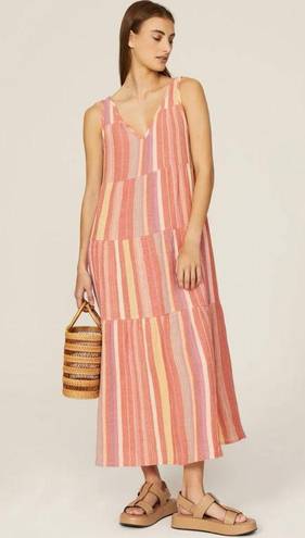 Marine layer NWOT -  Pink Striped Corinne Maxi | Sz Large