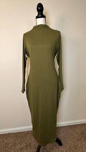 Naked Wardrobe  Green Bodycon Midi Dress Sz 2x