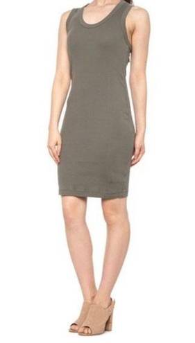 James Perse Standard  Artillery Green Ribbed Knit Tank Dress Sz.3(L) NWT