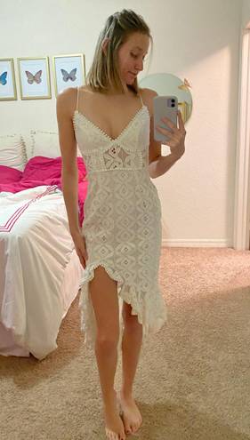 Angel Biba White Lacy Dress