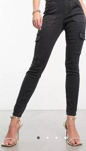 Spanx  high waisted cargo pant in washed blac