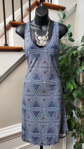 Patagonia  Blue Twist Organic Cotton Scoop Neck Sleeveless Dress Small