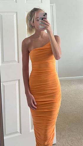 Sky to Moon Midi Orange Dress