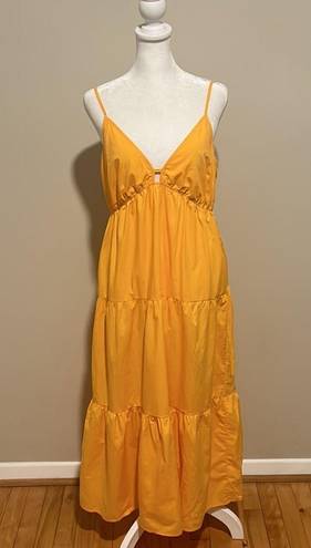 Rails  Avril Sleeveless Tiered Midi Dress In Marigold Size Medium