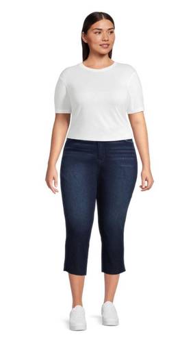 Terra & Sky NWT  Women's Plus Size BOUTIQUE High Rise Skinny Capri Jeans Size: 24W