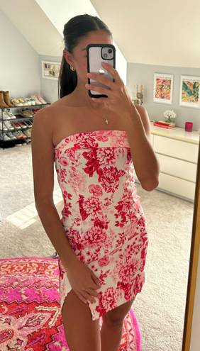 Amazon Pink Strapless Dress