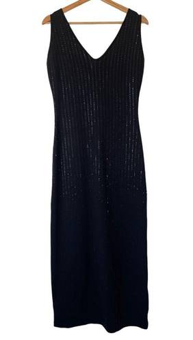 St. John  Evening Black Sequin Gown