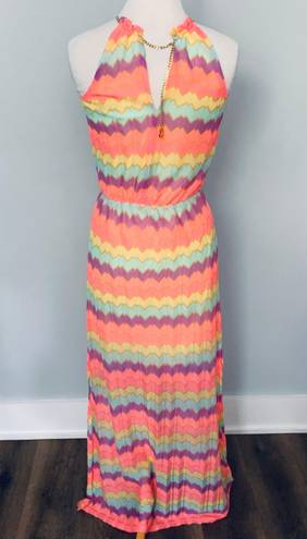 Lilly Pulitzer Inna Colorful Bright Maxi Striped Dress