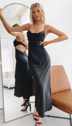 Beginning Boutique Taleah Cut Out Maxi Dress Black