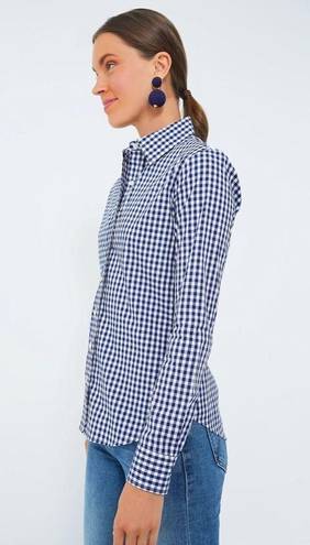 Tuckernuck  THE SHIRT BY ROCHELLE BEHRENS Navy Gingham Long Sleeve Icon Shirt L