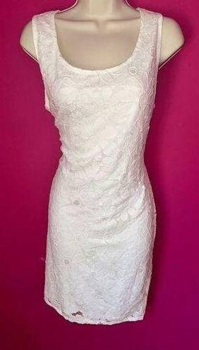 Tiana B  WHITE FLORAL LACE OVERLAY LINED DRESS WOMENS SIZE XL NWT