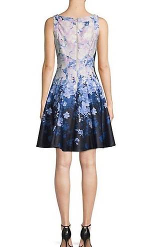 Gabby Skye  Women Size 12 Floral Scuba Fit and Flare Style Cutout Dress