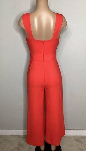 Twisted New. Lewit red cropped wide legged jumpsuit. With  detail. Size 4/6