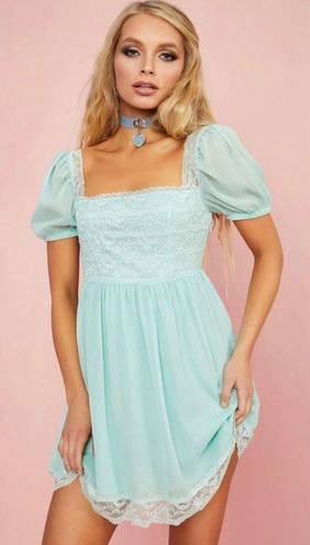 Dolls Kill Sugar Thrills X  Honeydew Pucker Babydoll Dress