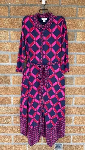 Monsoon  Gabby Geo Print Shirt Dress size 8