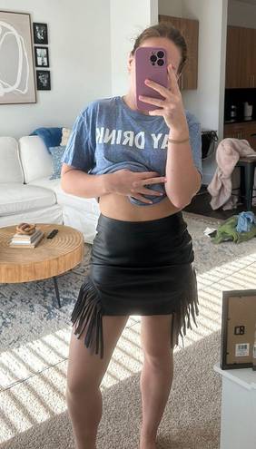 Kittenish Leather Skirt