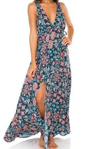 Luli Fama  Cordoba V Neck Long Dress Maxi Size Extra Small XS