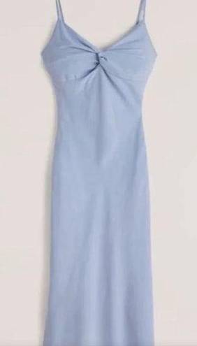 Abercrombie & Fitch Women's Twist-Front Slip Midi Dress