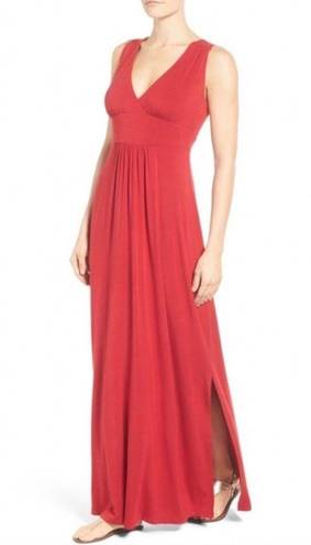 Caslon  Red Maxi Dress Sleeveless Long Slit NWT S