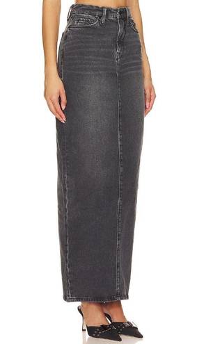 Good American NWT  Maxi Denim Skirt in Black Sz 8