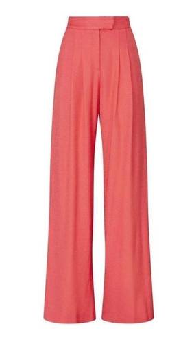 Veronica Beard  Melon NOEL Pleated Woven Viscose Trousers Size 8 Pants