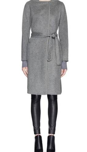 Vince  Grey Wool Belted Wrap Coat Size: XS