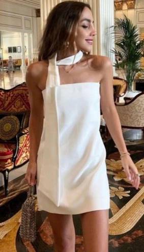 ZARA nwt blogger favorite white mini party coctail choker dress