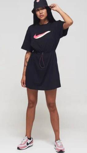 Nike Vintage Short Sleeve Black Mini Lounge Dress Jumper Womens XL - 1X