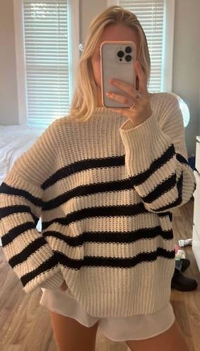 Pull & Bear striped oversized sweater