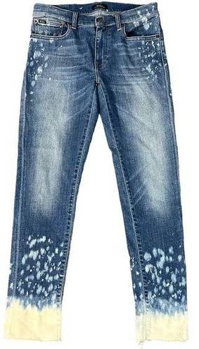 Polo  Ralph Lauren Paint Bleach Splatter The  Tompkins Skinny Jeans Size 28