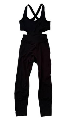 Free People Movement NWT  Back It Up Yoga Onesie Catsuit Black Size S