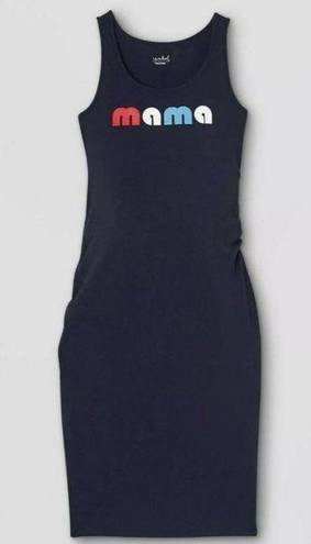 Isabel Maternity 𝅺NWT  Womens Dress XS Mama Tank Sleeveless Navy Blue Ruched