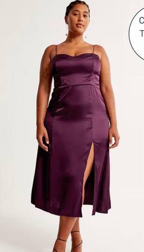 Abercrombie & Fitch Purple MIDI Dress With Slit