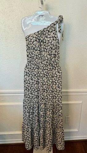 Daisy Pretty Garden One-Shoulder  print poly Sundress SZ XL