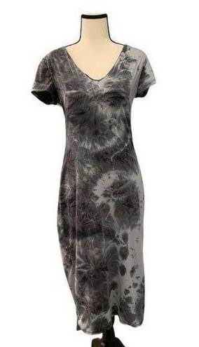 See You Monday  | gray tie dye shirt sleeve dress