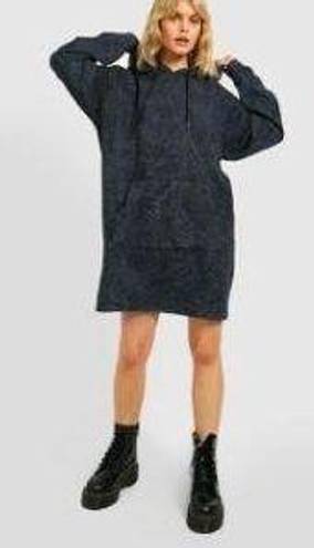 Boohoo Oversized Hooded Sweat Dress