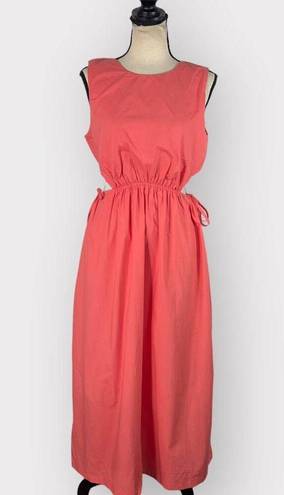 Rails  Yvette Cut-Out Midi Dress Women's Size Small Coral Sleeveless NWT