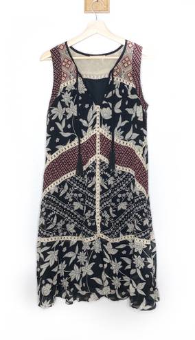 Anthropologie Floreat sleeveless grasslands floral midi dress