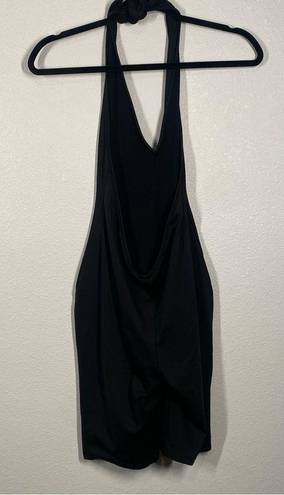 One Piece Black Biker Short Active Wear  Size Large