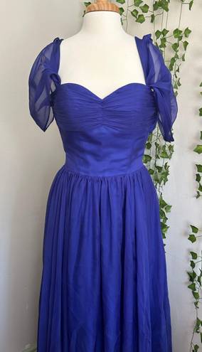 Fame and Partners Royal Blouse Off The Shoulder Evening Gown