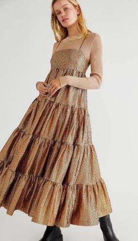 Scotch & Soda  Metallic Seersucker Maxi Dress 