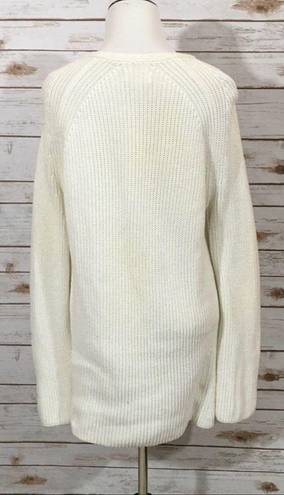 Lou & grey  Chunky Knit V Neck Sweater - Cream - Medium