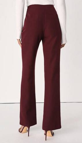 Lulus  Minding My Business High Rise Split Hem Pants Womens Sz XS Burgundy Red