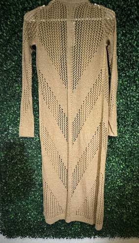 Boutique LUV AND BLOOM CROCHET CHEVRON DUSTER