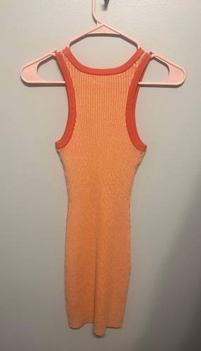 Pretty Garbage Bodycon Dress Orange