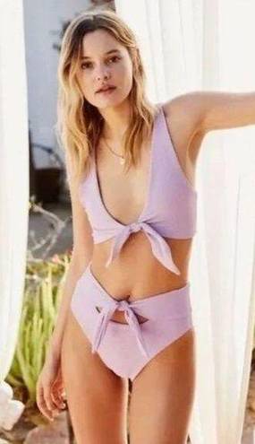 Beach Riot New! Set!  Rib Dallas Emma bikini bottom lavender, top S, bottom M