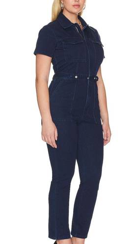 Good American  Fit For Success Jumpsuit Denim Indigo 377 Size 6 Boilersuit